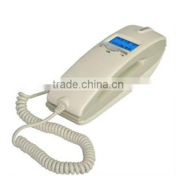 trimline caller ID telephone with backlit white