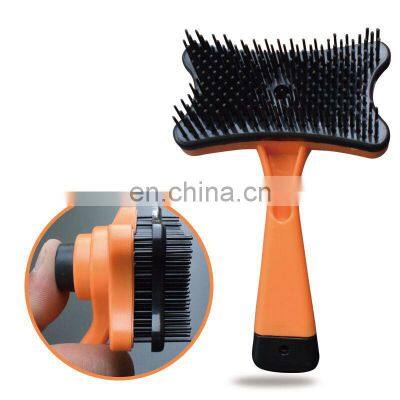 Best Plastic Self Cleaning Pet Dog Cat Grooming Slicker Brush photo-2
