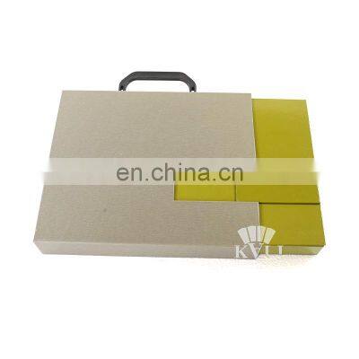 Custom With Logo Paper Briefcase Shaped Colored Chocolate Candy Packaging Cardboard Sheets 3x3x3 Inlay Box photo-4