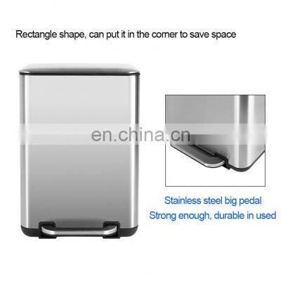 New Fashion Home Basic 12 Liters Metal Trash Can Compactor Hanging Kitchen Trash Can for Household Office photo-5