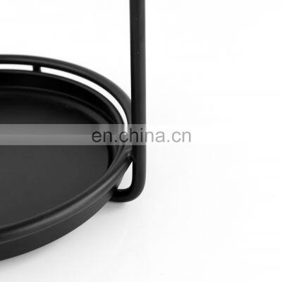 Home Round Vanity Mirror High Quality Beauty Desktop Makeup Mirror Decoration Iron Powder Coating Makeup Mirror With Storage photo-4