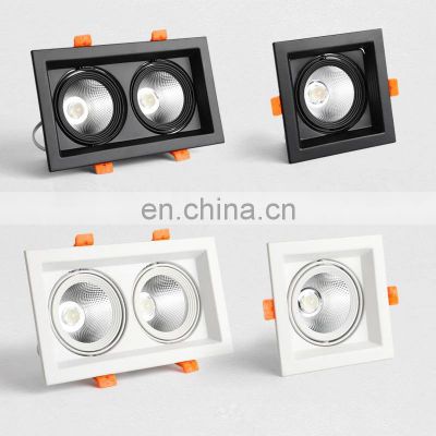 COB 10W 20W Grill Lamp Dimmable LED Downlight Lamp Commercial Recessed Ceiling Down Light