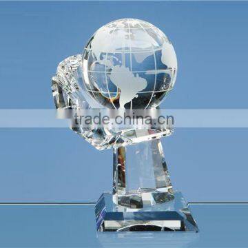 Trophy Souvenir Crystal Trophy on Crystal Hand