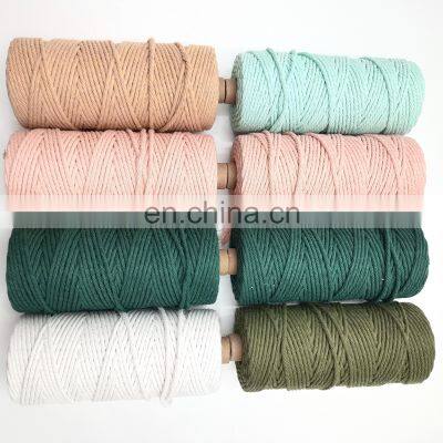 Natural Pure Mixed Polyester Cotton Rope Woven 6MM