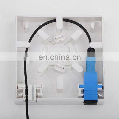 Drop Cable Face Plate Fast Delivery 86 Type 2 Core Desktop Small Ftth Roset Fiber Optic Wall Terminal Box Information Box