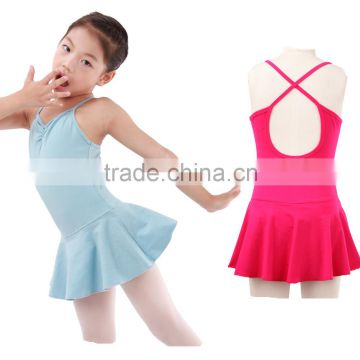 Professional Leotard with White Ballet Dance Performance Tutu Skirt for Kids