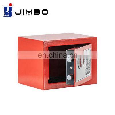 17E small red home hotel portable metal hidden security digital deposit money colorful mini safe box