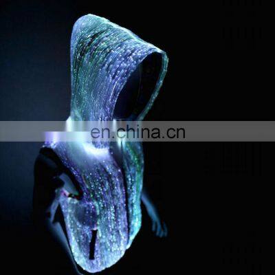 2020 NEW ARRIVALS Night Event Optic Fiber Clothes Light Up Cool Hoodie for men EDM Burning Man Fiber Optic Clothing Rave Outfits