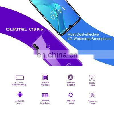 Téléphones portables les plus vendus en 2019, OUKITEL C16 Pro, 3Go + 32Go, écran en goutte d'eau de 5,71 pouces, téléphones cellulaires Android 9.0 photo-2