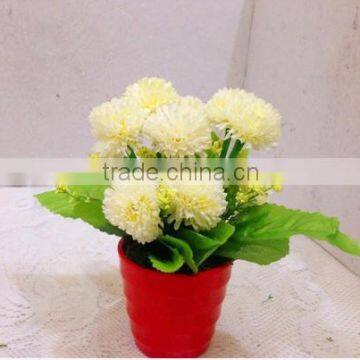 the wholesale artificial flower in pots/home decorative artificial flower