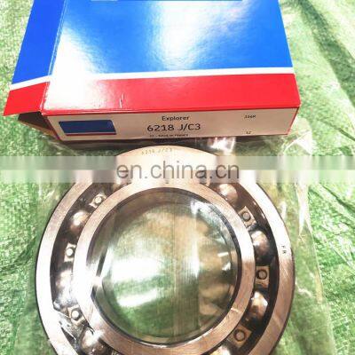 China Size 90x160x30mm Deep Groove Ball Bearing 6218 J/C3 Open Type Radial Ball Bearing 6218-C3 Bearing in stock