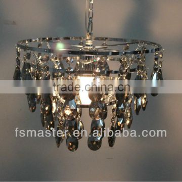 2013 new design white shell crystal aluminium pendant light for restuarant