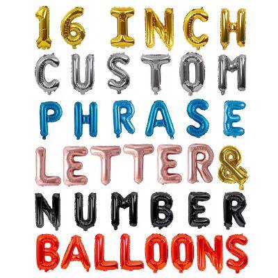 Wholesale Multi Color Big Letters Balloon Aluminum Foil Globos Any Custom Rose Gold Letter Balloon 16 Inch Letters Balloons