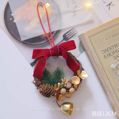 Luxury Christmas Ornaments: Bells, Pinecones & Embroidered Bows for Commercial Scenes photo-2