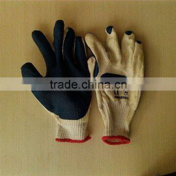 rubber coated cotton glove/safety rubber gloves mittens