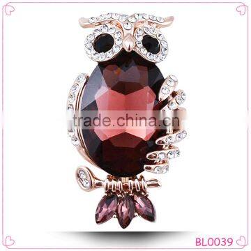 Creative New Female Blue Acrylic Stone Cute Owl Brooch Sweater Jewelry                        
                                                Quality Choice