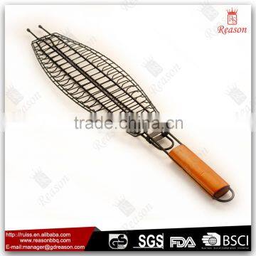 Excellent Quality Wooden handle Non-stick BBQ fishing Net