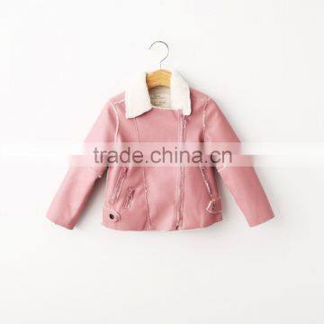 Kids Clothing Autumn Winter New Children Leather Girl Coat High Quality Girls Outerwear Kids Wear