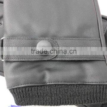 Compact Men's Leather Gloves, Fall and Winter Warm Fashion Line Cycling Gloves, Cold Weather Gloves photo-3