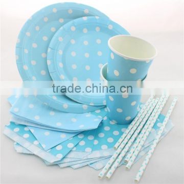 Wholesale Wedding Paper Plates Cups Napkins Straws Napkins Bags Disposable Party Tableware