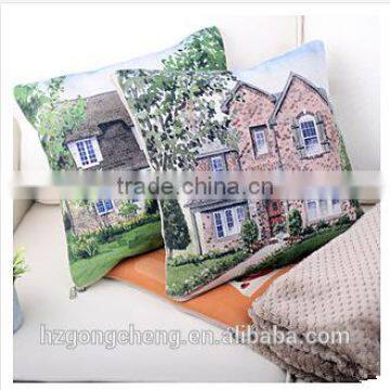 Factory Direct Sale Cotton Linen 2 in 1 Pillow Blanket for Car and Travel photo-2