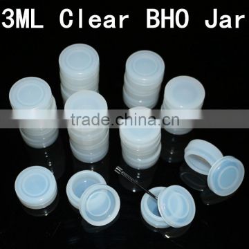 Non-stick 3ml capacity clear silicone bho container dab wax jars bho extraction