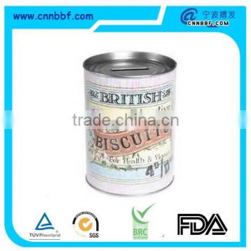 Tin can coin bank, the money box saving bank tin coin