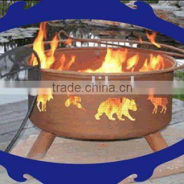 24"natural rusted wood stove