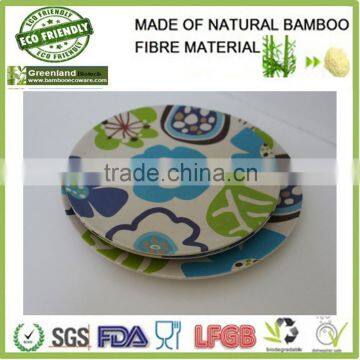 attractive printsbamboo fiber lunch plate,bamboo dinner sets