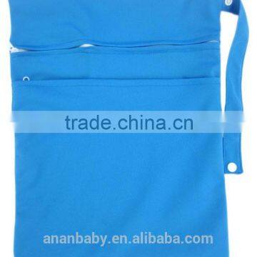 Waterproof Pul Fabric Wet Bags Double Zippers Adult Baby Cloth Diaper Bags photo-4