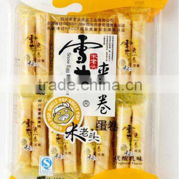 low-salt snacks 150g egg roll wafer with yogurt filling