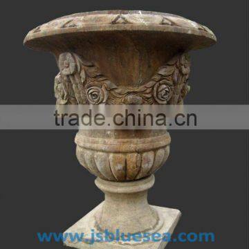 Old Stone Carving of Flower Pot