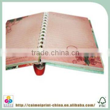 beautiful wire o binding note book printing