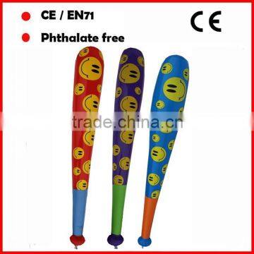 smile face inflatable baseball bat for kids
