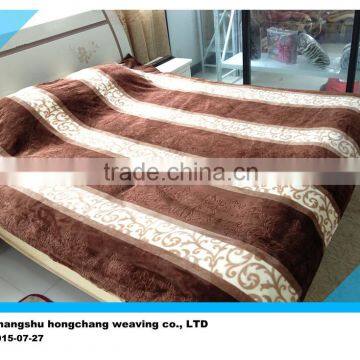 polyester flannel fleece blanket with belly band package embossed