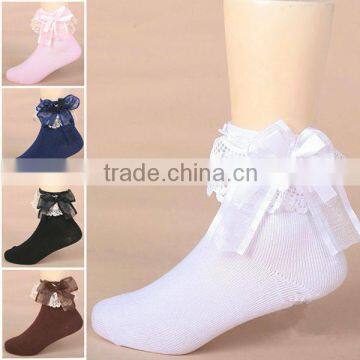 Children lace boat socks