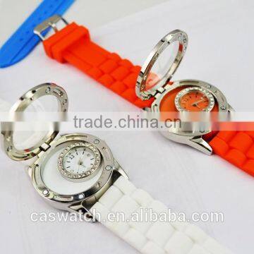 Fancy Silicone wrist band DIY watch face for lady