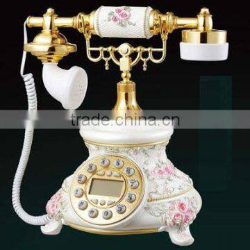 European high-grade solid wood antique telephone landline telephone home Alice