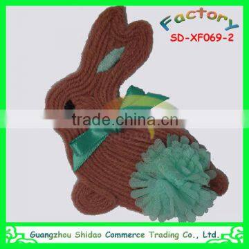 Rabbit design wool and chiffon decoration for shoe flower garment flower baby dress decoration flower