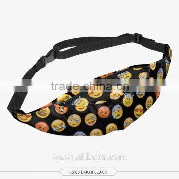 Factory wholesale hot fashion emoji waist bag for sport and leisure