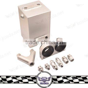 New fuel tank price, aluminum cooling tank with Dual Pump Bracket + Twin Check Valves + Y Fitting