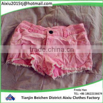 Fashion pink summer used ladies short pants Used clothing