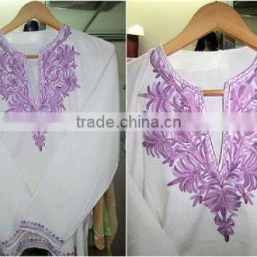 Purple lady embroidered coat