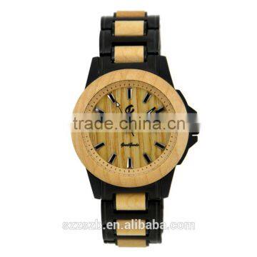 Unisex Watch With Metal Case Wood And Metal Strap Quartz Stainless Steel Case Back Water Proof Watch photo-5