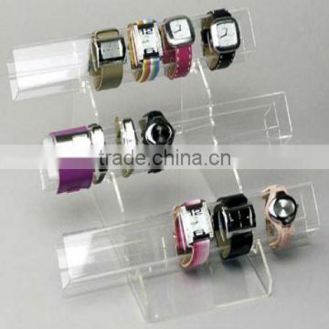 Acrylic wathch display with three layers to display different watches