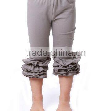 2016 kaiya wholesale children capri pant four layers of ruffle pants