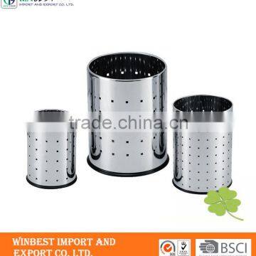 Galvanized Steel Trash Can Metal Waste Paper Basket