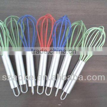 Colorful non stick silicone rubber whisk
