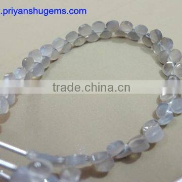 Gray Moonstone Hand Made 4.75 mm Faceted Heart Shape, 6" Strand Length 100% Natural Gemstones photo-2