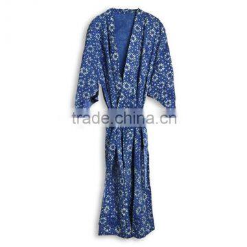 Indian Cotton kimono Women Bathrobe Sexy Nighty Blue Wholesaler Nighty